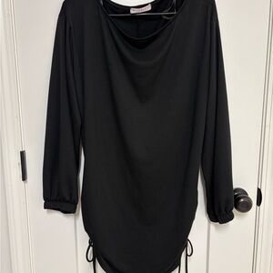 Black boutique classic dress with cinch sides